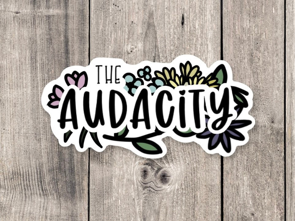 The audacity sticker, water bottle stickers, sassy, floral sticker, funny quotes, laptop sticker, sarcastic gifts, cute tumbler sticker
