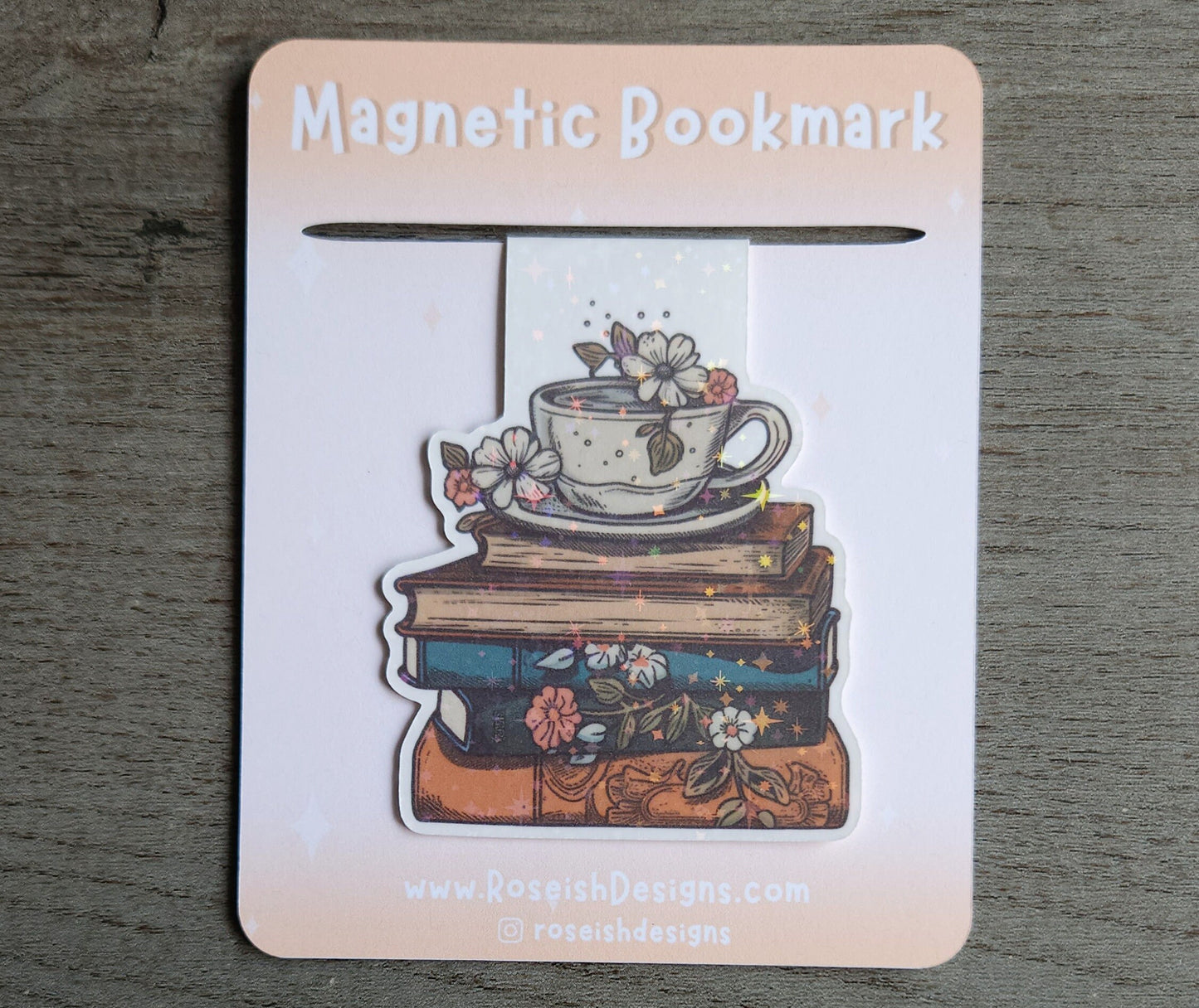 Floral books magnetic bookmark, book lover gift, reading, bookish, cute bookmark magnet, book accessories