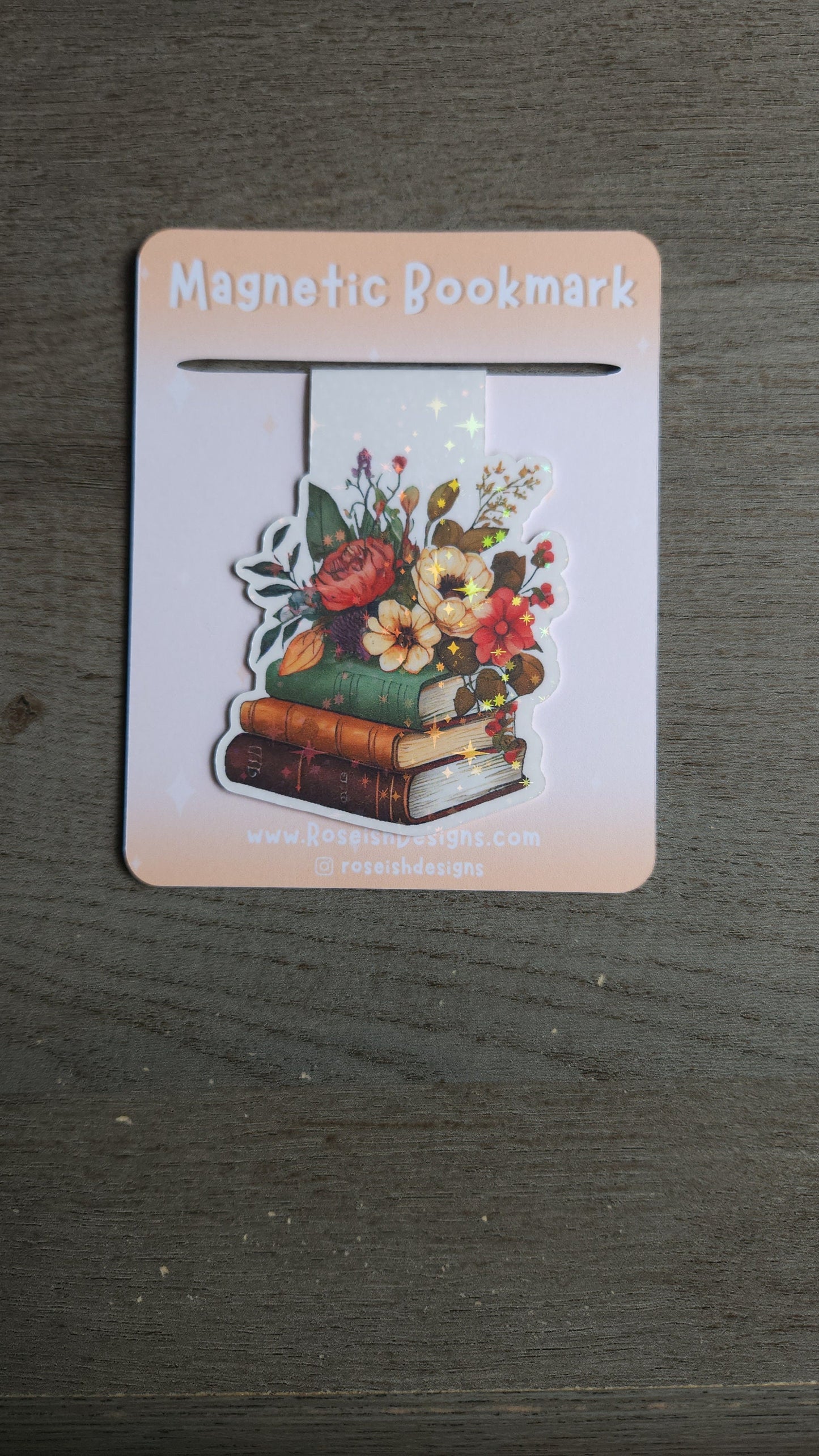 Floral books magnetic bookmark, book lover gift, reading, bookish, cute bookmark magnet, book accessories