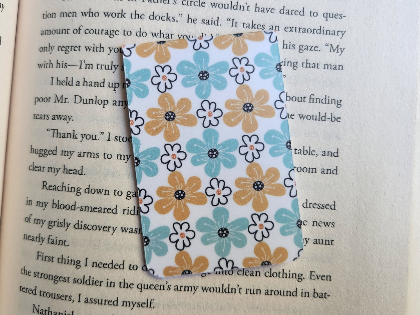 Floral magnetic bookmark, book lover gift, reading, bookish, springtime bookmark magnet, book accessories, flowers, stocking stuffer