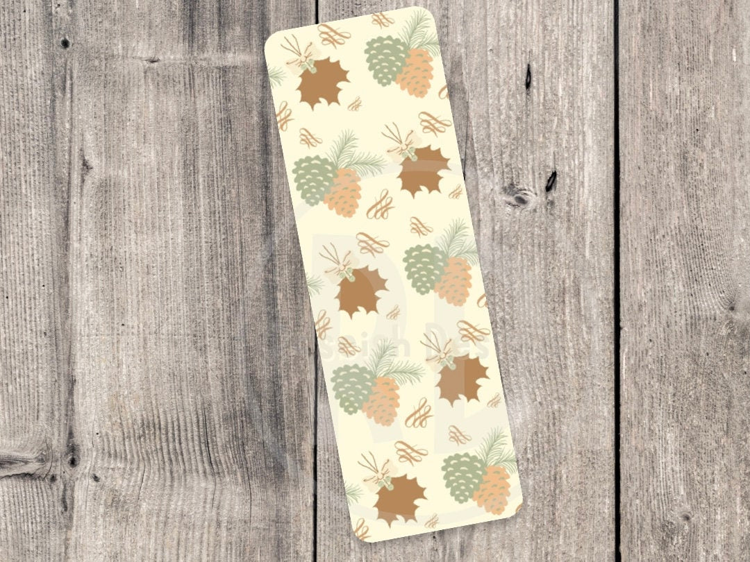 Cute Christmas bookmark, christmas trees, book lover gift, reading, bookish, winter bookmarks, stocking stuffer, neutral