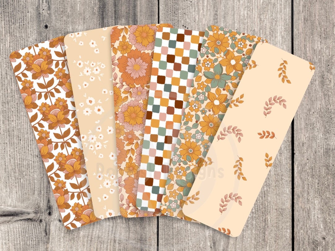 Groovy boho bookmarks, bookmark set, book lover gift, bookworm, cute gifts for readers, floral pattern