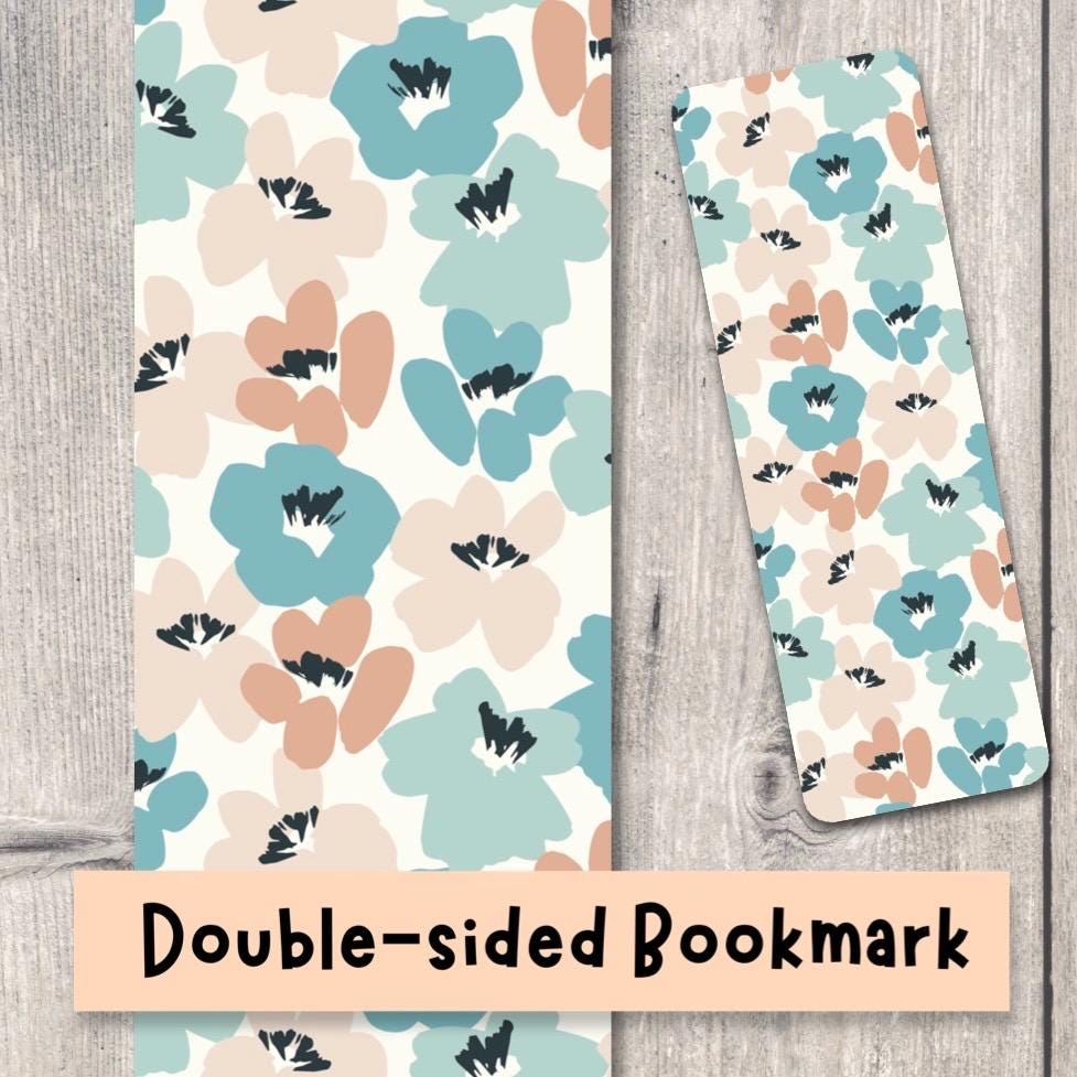 Floral bookmark, wildflowers, book lover gift, bookish stocking stuffer, neutral, bookworm, boho