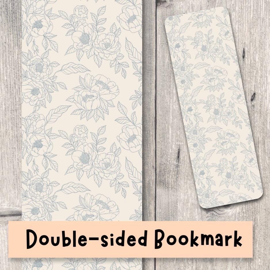 Floral bookmark, wildflowers, book lover gift, bookish stocking stuffer, neutral, bookworm, vintage