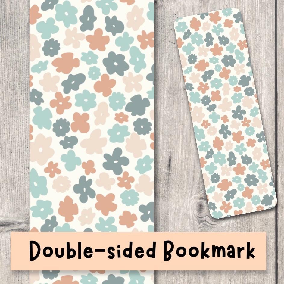 Floral bookmark, wildflowers, book lover gift, bookish stocking stuffer, neutral, bookworm, boho
