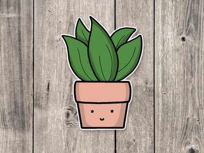 Cute houseplant sticker, potted plant, succulent sticker, plant life, plant mom, plant dad gift, plant water bottle sticker