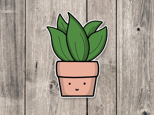Cute houseplant sticker, potted plant, succulent sticker, plant life, plant mom, plant dad gift, plant water bottle sticker