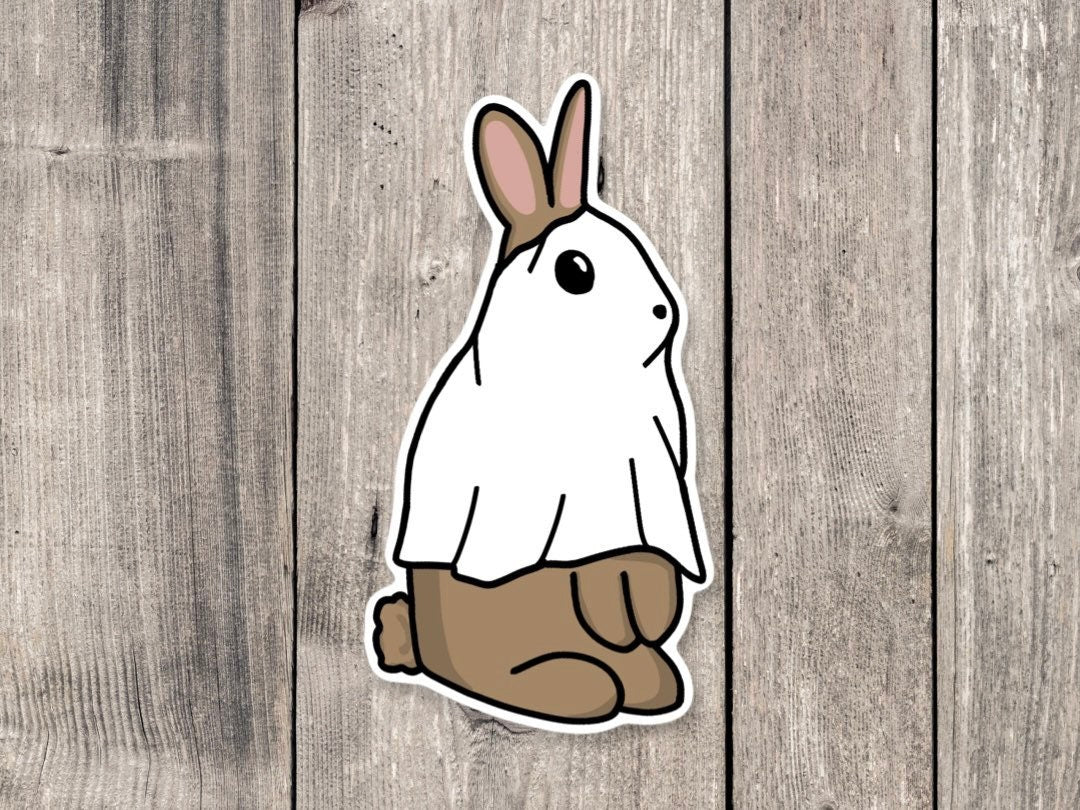 Halloween Ghost Bunny - Vinyl Sticker