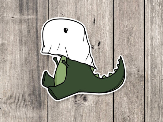 Halloween Ghost Dinosaur - Vinyl Sticker