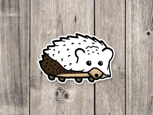 Halloween hedgehog sticker, Halloween stickers, funny animal stickers, ghost animals, laptop decals, cute spooky stickers, cute hedgehog
