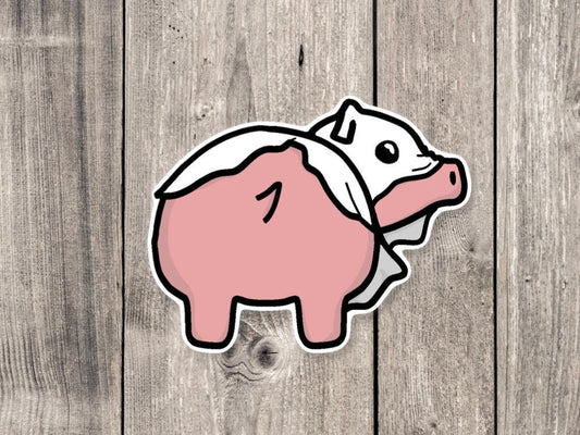 Halloween pig sticker, Halloween stickers, animal stickers, ghost animals, laptop decals, cute spooky stickers, cute pig sticker, waterproof