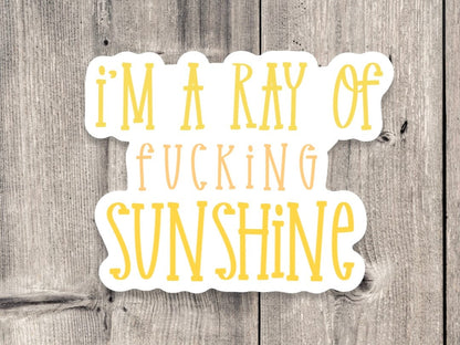 I'm a Ray of Fucking Sunshine - Vinyl Sticker