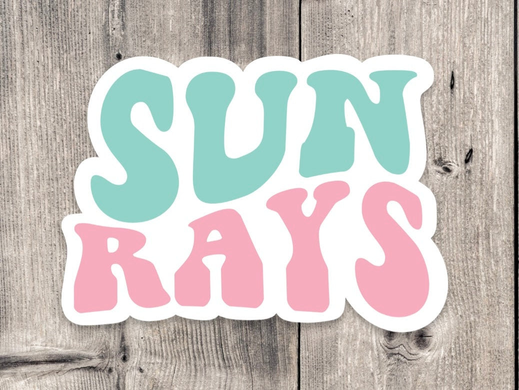Sun Rays Summer Beach - Vinyl Sticker