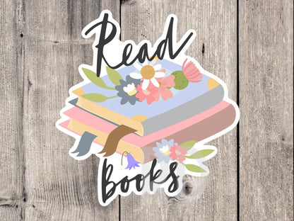 Read Books Book Worm - Vinyl Sticker