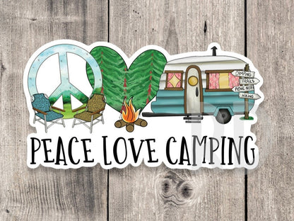 Peace Love Camping - Vinyl Sticker