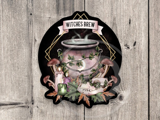 Witches brew, witchy stickers, goth, Halloween stickers, water bottle stickers, mystical laptop stickers, spooky gifts, cute witchcraft
