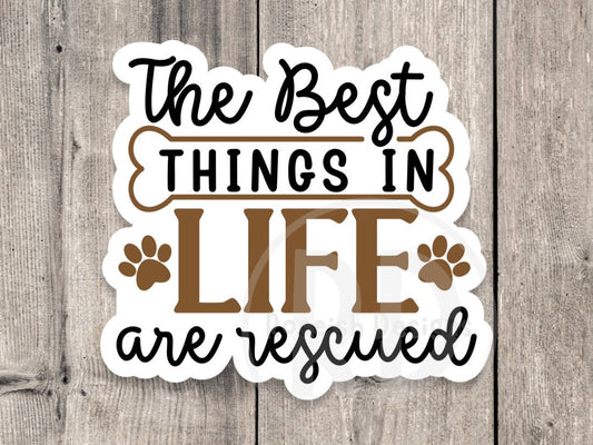 rescue dog sticker, adopt don’t shop, cute dog lover sticker, dog mom gift, water bottle sticker, laptop tumbler sticker