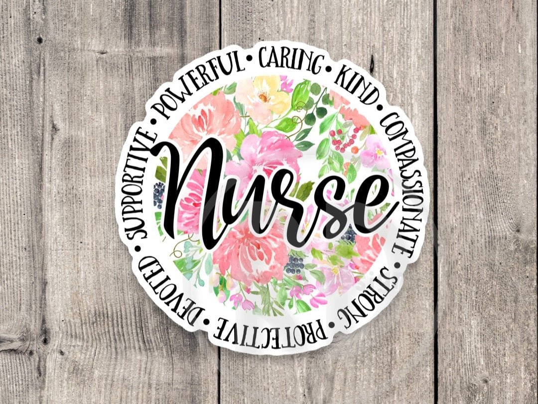 Nurse sticker, water bottle sticker, nursing student, nurse gift, medical sticker, healthcare