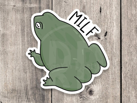 MILF Frog Butt - Vinyl Sticker