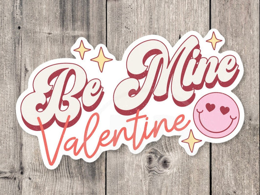 Be Mine Valentine Retro - Vinyl Sticker
