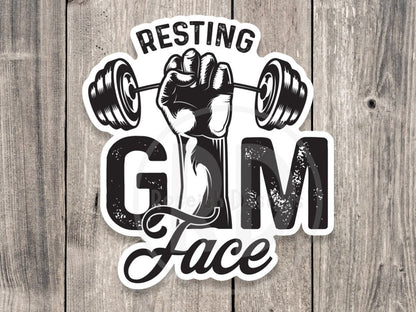 Resting Gym Face Gym - Vinyl Sticker