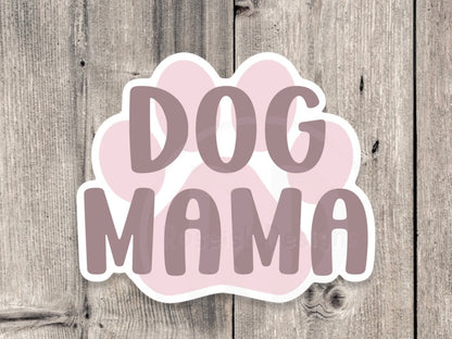 Dog mama sticker, cute dog lover gift, dog mom stocking stuffer, water bottle sticker, colorful