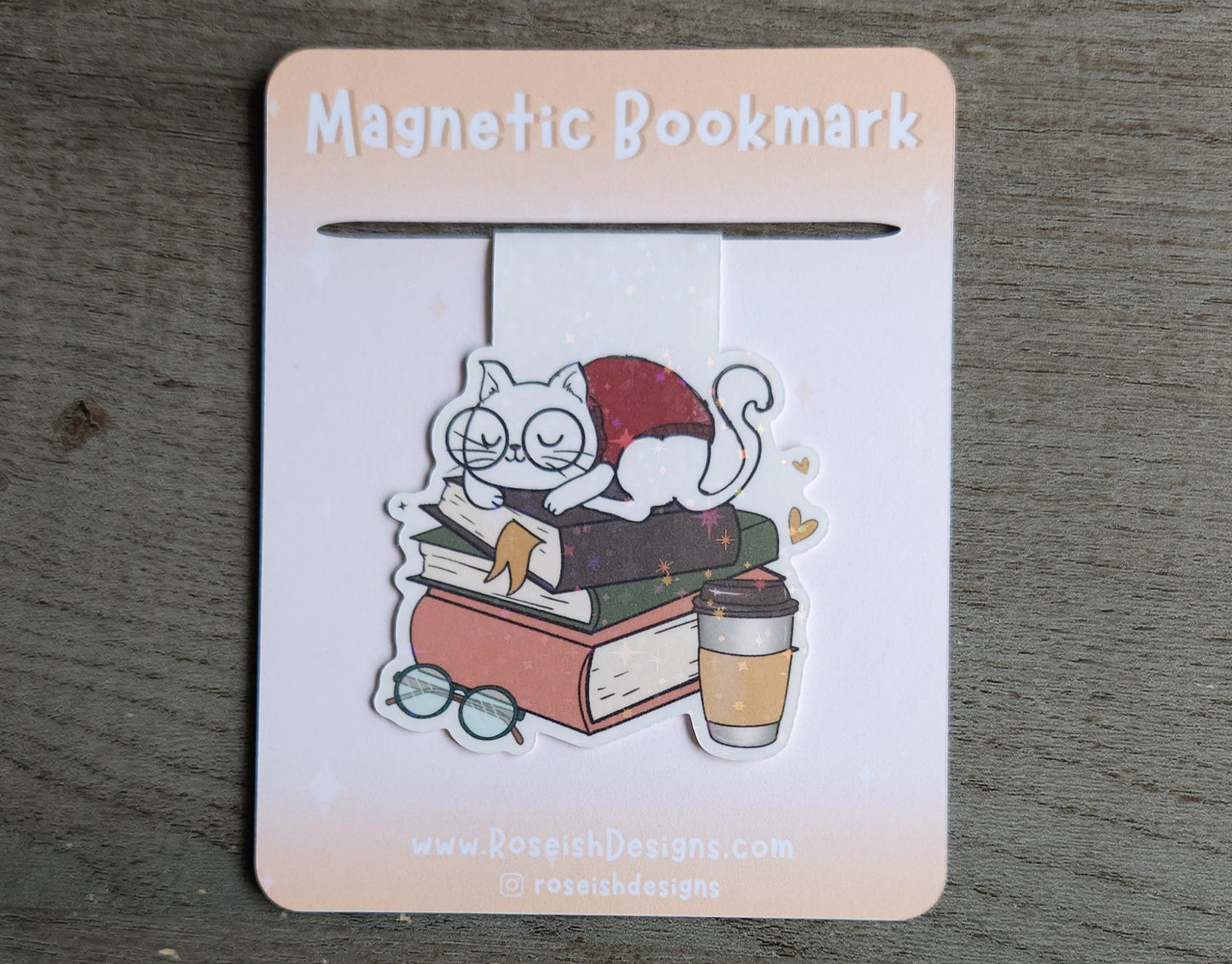 Cats and books magnetic bookmark, book lover gift, reading, bookish, cute cat bookmark magnet, book accessories
