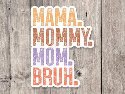 Cute mama sticker, funny Mother’s day gift, water bottle sticker for moms, retro laptop sticker