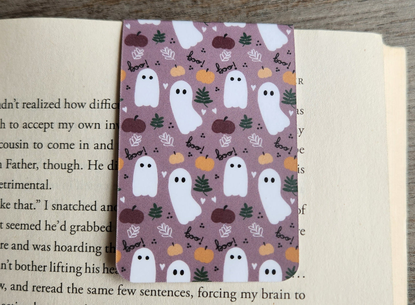 Cute Halloween magnetic bookmark, book lover gift, reading, bookish, spooky bookmark magnet, book accessories, fall bookmarks, pumpkins