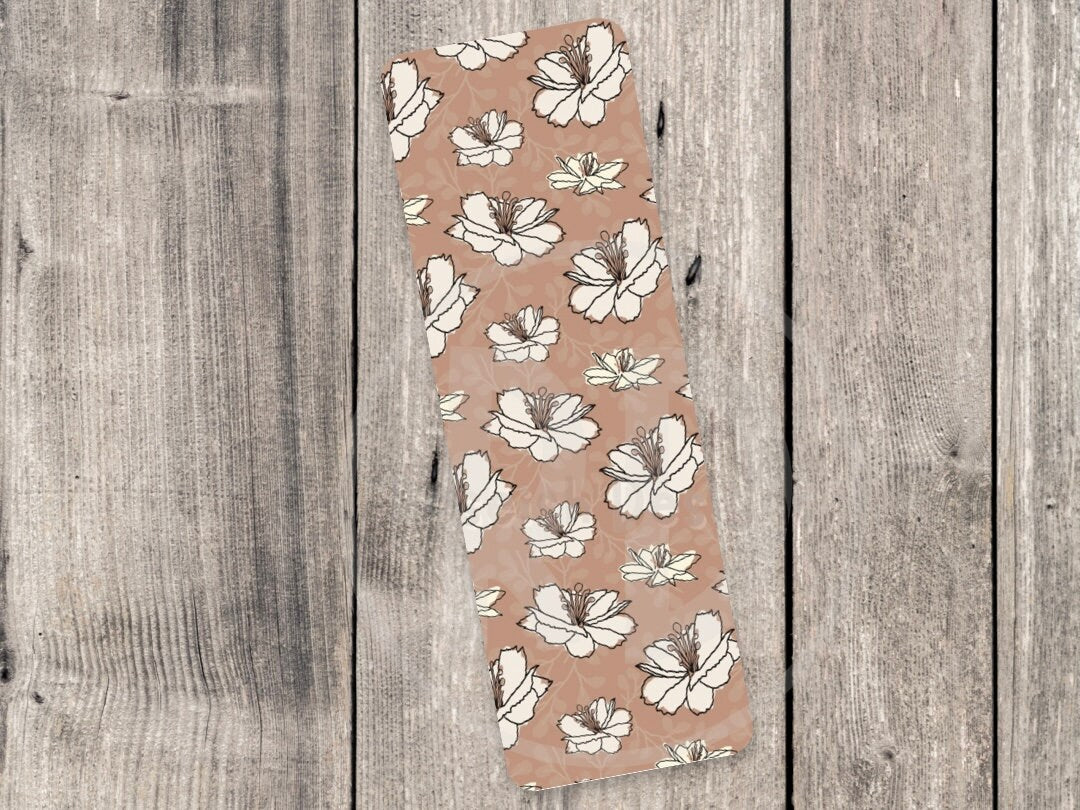 Floral bookmark, wildflowers, book lover gift, bookish stocking stuffer, neutral, bookworm