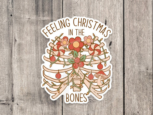 Funny Christmas Sticker, dead inside, jolly af, stocking stuffer, adult humor, water bottle sticker, small gifts, laptop sticker