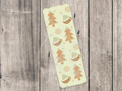 Cute Christmas bookmark, christmas trees, book lover gift, reading, bookish, spooky book accessories, winter bookmarks