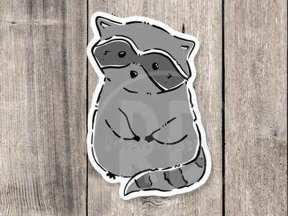 Cute Raccoon - Vinyl Sticker