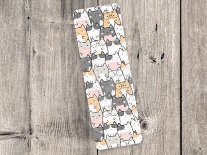 Cat Lover Bookmark Kawaii Kitty Book Lover Gift Bookish Stocking Stuffer Cat Mom Gift Bookworm Cat Pattern