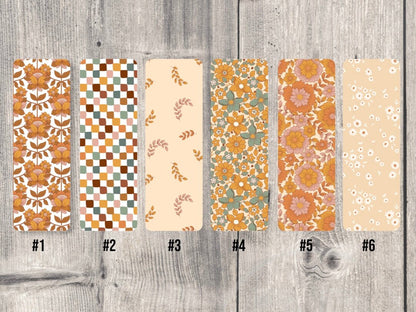 Groovy boho bookmarks, bookmark set, book lover gift, bookworm, cute gifts for readers, floral pattern