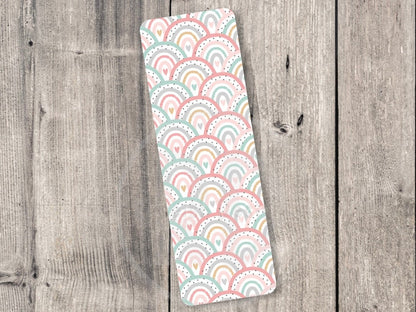 Pastel Rainbow Bookmark set, Rainbows and Hearts, Book lover gift, Bookish, Cute bookmarks, Laminated, Double-sided Bookmark