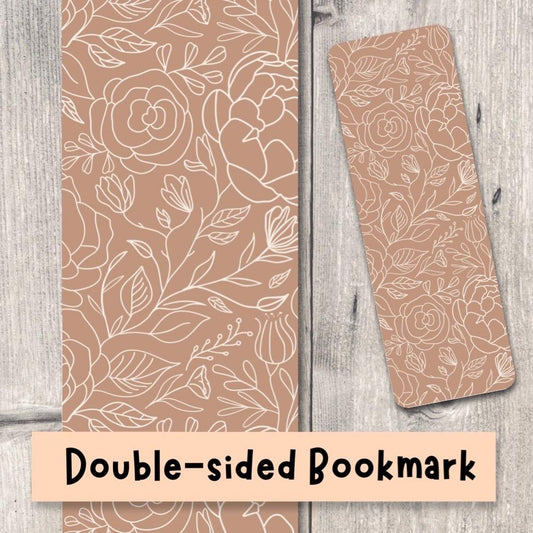 Floral bookmark, wildflowers, book lover gift, bookish stocking stuffer, neutral, bookworm, vintage