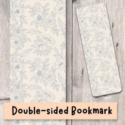 Floral bookmark, wildflowers, book lover gift, bookish stocking stuffer, neutral, bookworm, vintage