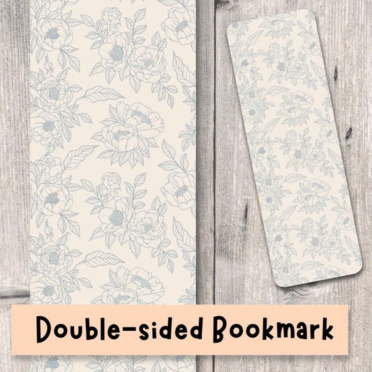 Floral bookmark, wildflowers, book lover gift, bookish stocking stuffer, neutral, bookworm, vintage