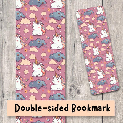 Unicorn Double-Sided Bookmark - Cute Laminated Gift for Book Lovers