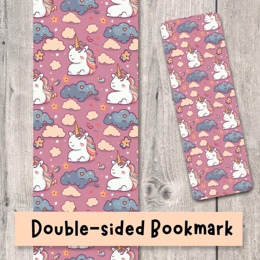 Unicorn Double-Sided Bookmark - Cute Laminated Gift for Book Lovers