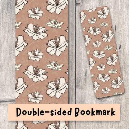 Floral bookmark, wildflowers, book lover gift, bookish stocking stuffer, neutral, bookworm