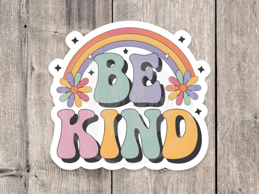 Be Kind Cute Rainbow - Vinyl Sticker
