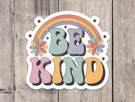 Be Kind Cute Rainbow - Vinyl Sticker