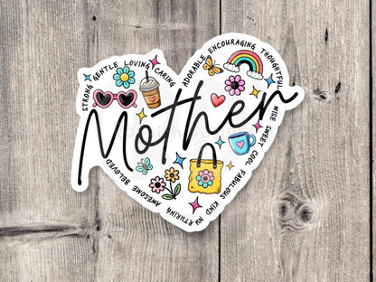 Cute Mother Heart - Vinyl Sticker