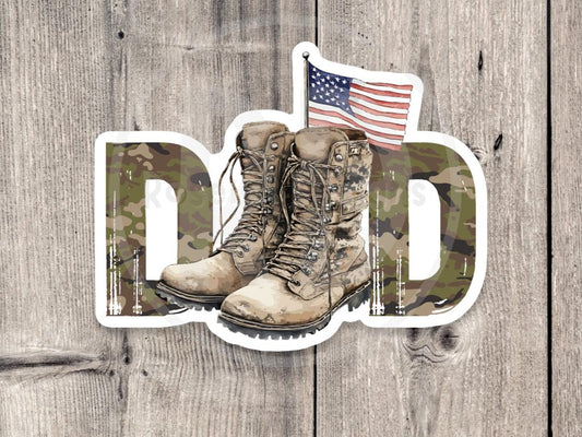 Military Dad Hero - Vinyl Sticker