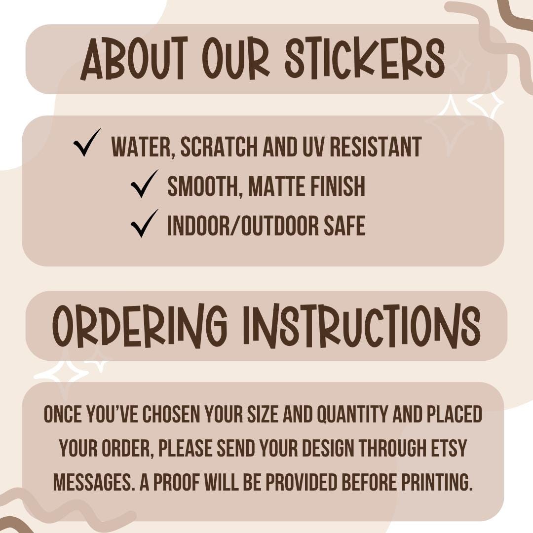 Custom Logo Vinyl Stickers, Custom Round Matte Stickers, Water-resistant, Party Favors, Business Labels, Your Design, Small Business Sticker