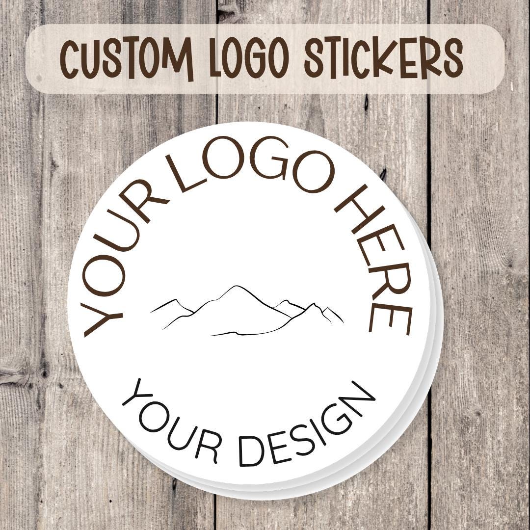 Custom Logo Vinyl Stickers, Custom Round Matte Stickers, Water-resistant, Party Favors, Business Labels, Your Design, Small Business Sticker