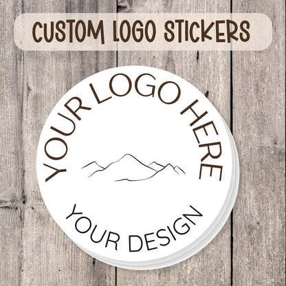 Custom Logo Vinyl Stickers, Custom Round Matte Stickers, Water-resistant, Party Favors, Business Labels, Your Design, Small Business Sticker