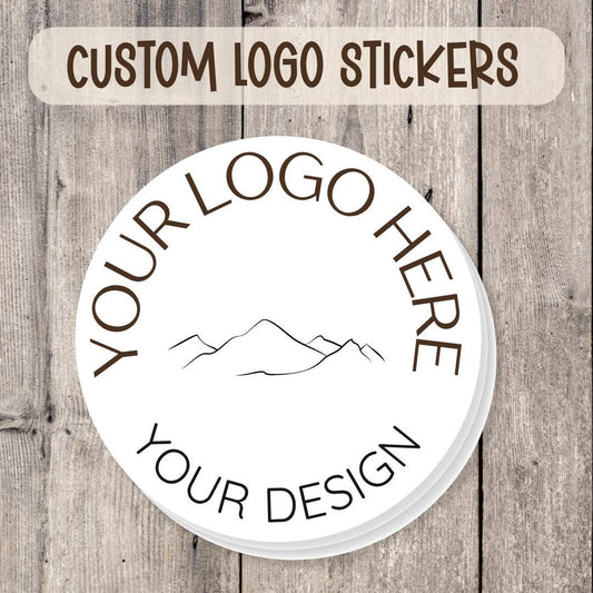 Custom Logo Vinyl Stickers, Custom Round Matte Stickers, Water-resistant, Party Favors, Business Labels, Your Design, Small Business Sticker